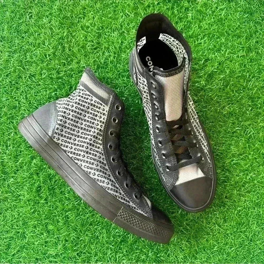 🍀New Converse Chuck Taylor All Star Ctas Hi Black / Black - Picture 7 of 7